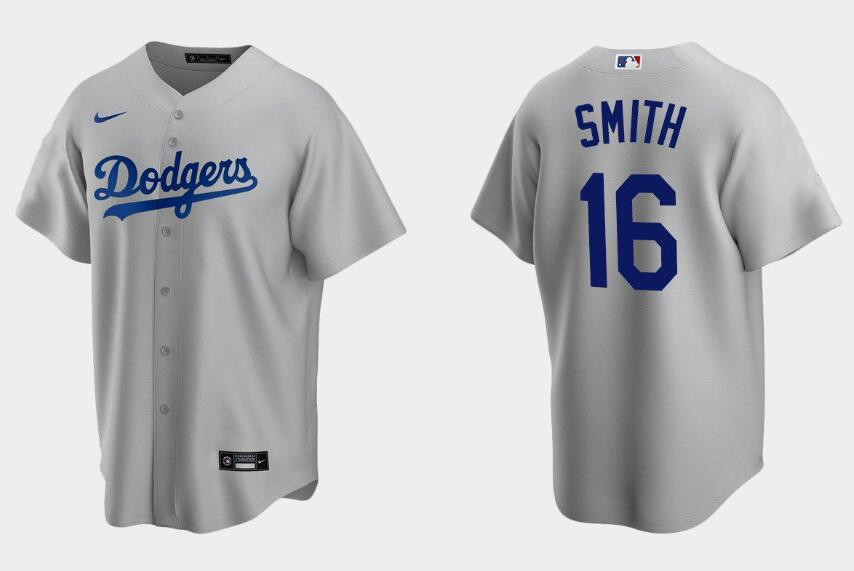 Men's Los Angeles Dodgers #16 Will Smith Grey Cool Base Stitched Jersey Men's Los Angeles Dodgers #16 Will Smith Grey Cool Base Stitched Jersey